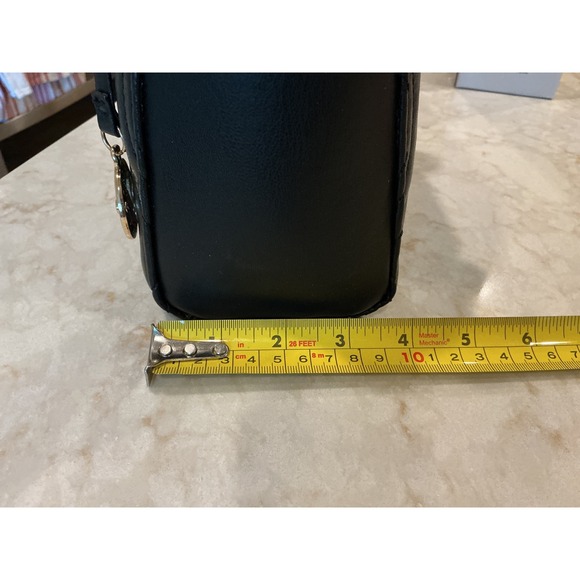 VALENTINO ORLANDI‎ Black Quilted Satchel Top Handle Crossbody Purse New V-2012 - Picture 7 of 8